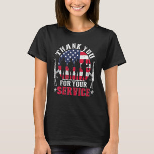 Vielen Dank für Ihren Service Patriotic Veterans D T-Shirt