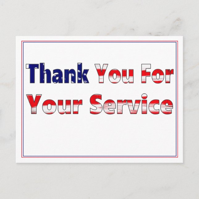 Vielen Dank für Ihren Service Postkarte (Vorderseite)