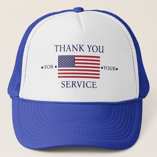 Vielen Dank für Ihren Service Truckerkappe (Vorderseite)