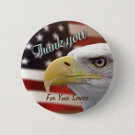 Vielen Dank für Ihren Service USA Adler Button But