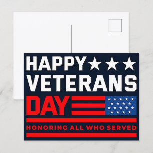 Vielen Dank für Ihren Service: Veteranen Day 2025 Feiertagspostkarte
