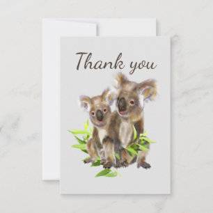 Vielen Dank für Ihren Spaß neugierig Koala Bären B Dankeskarte
