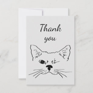 Vielen Dank für Ihren Spaß Winking Cat Kitten Anim Dankeskarte