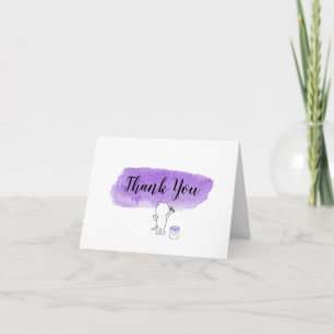 Vielen Dank für Ihren Text-Lavender Cat Painter Hi Karte
