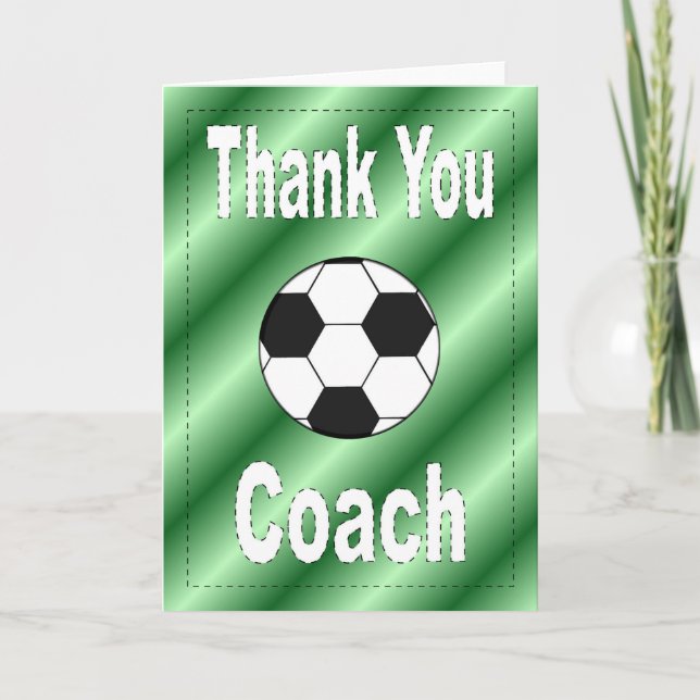 Vielen Dank Fußball-Coach-Karte Dankeskarte (Vorderseite)
