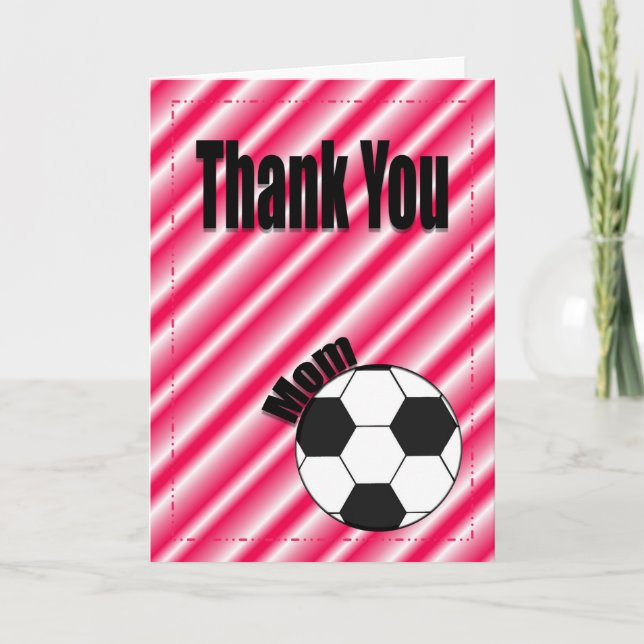 Vielen Dank Fußball Team Mama Card Dankeskarte (Vorderseite)