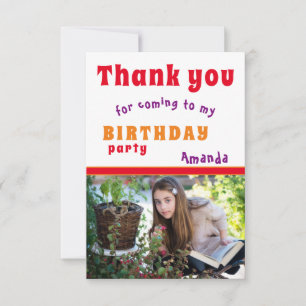 Vielen Dank Geburtstag Party Card Kids Foto Dankeskarte