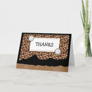 Vielen Dank Giraffe Print Blank Card Template Dankeskarte