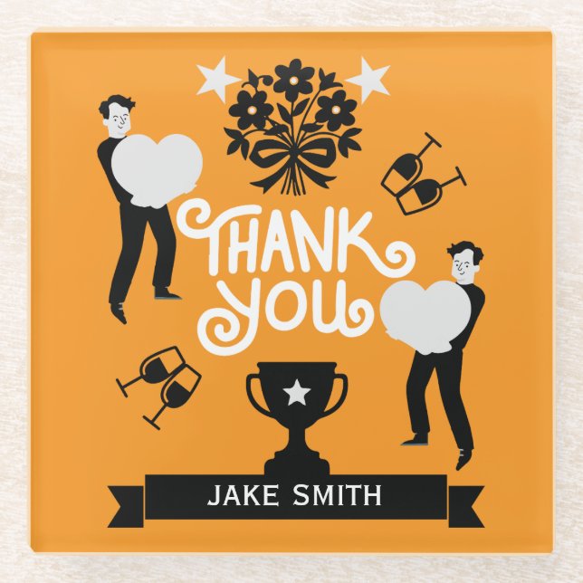 Vielen Dank Glasuntersetzer (Vorderseite)