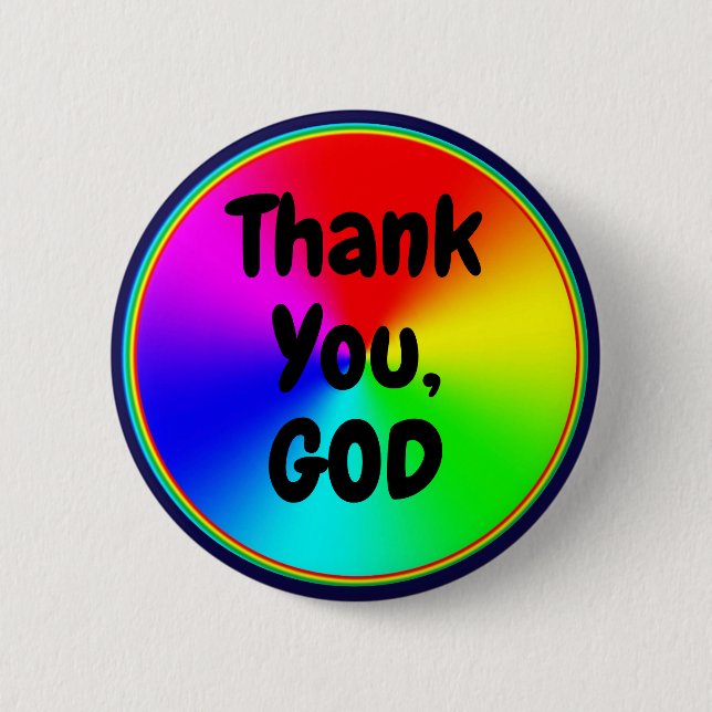 Vielen Dank, GOD (Text bearbeiten) Button (Vorderseite)
