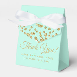 Vielen Dank Gold Imitate Glitzer Confetti Mint Gre Geschenkschachtel