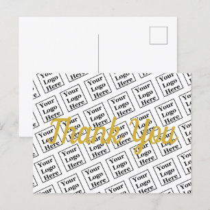 Vielen Dank Gold Schriftart Ihr Logo Hier Vorlage Postkarte
