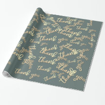 Vielen Dank Gold Script Gray Gastgeschenk Hochzeit