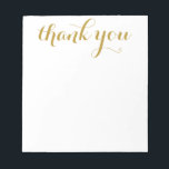 Vielen Dank Gold Script Print 5.5 x 6 Notizblock<br><div class="desc">Dieses 5, 5 x 6 Notizblock mit 40 Seiten,  die "Danke" in schönen Drehbuch-Schriftart in Gold sagt,  ist perfekt für jedermann! Mit dem schönen Druck würde es auf jedem Schreibtisch wunderbar aussehen! #notepads#danke</div>