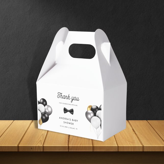 Vielen Dank Gold Silver Balloons Retro Baby Dusche Geschenkschachtel (Von Creator hochgeladen)