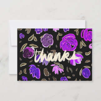 Vielen Dank Gold und Rose Embossed Dankeschön Card Dankeskarte