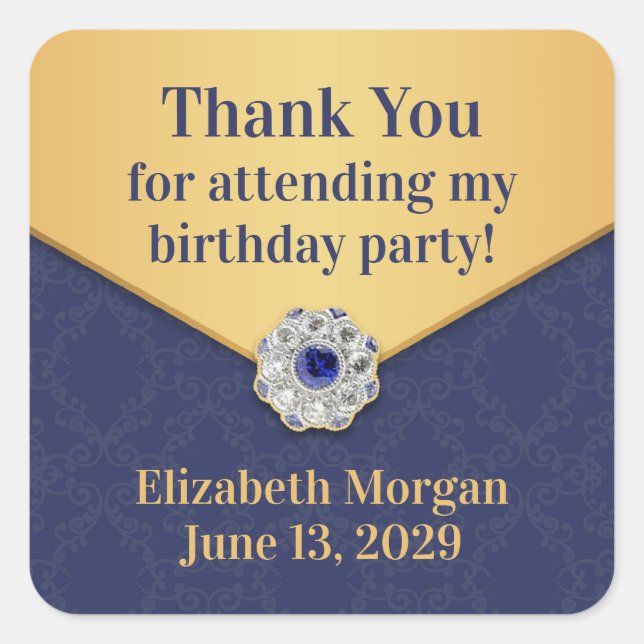 Vielen Dank, Golden Damask Sticker (Vorderseite)