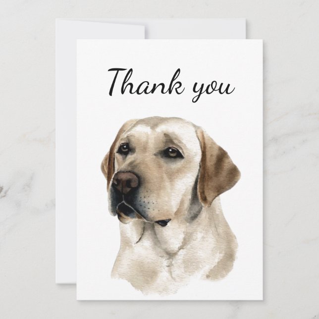 Vielen Dank Golden Retriever Hund Tier Tier Dankeskarte (Vorderseite)