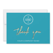 Vielen Dank, Golden Script Business Logo Wasser
