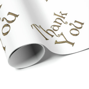 Vielen Dank Golden Typografy Text Elegant Geschenkpapier