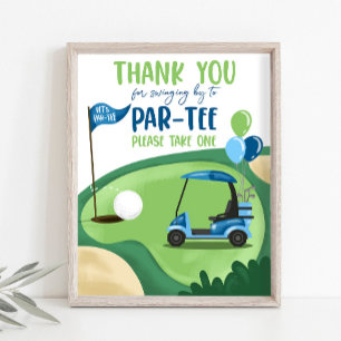 Vielen Dank Golf Par-T-Shirt Boy Birthday Sign Poster