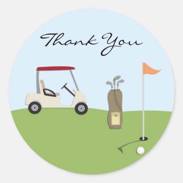 Vielen Dank! Golf Stickers (Vorderseite)