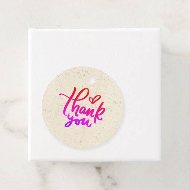 Vielen Dank Gradient Text Ihre Nachricht auf der R Geschenkanhänger (Beispiel)