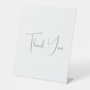 Vielen Dank, Gray handschriftlich klassischen Chic Sockelschild