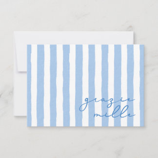 Vielen Dank, Grazie Mille Italienische Note Card Mitteilungskarte