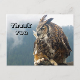 Vielen Dank Großes Horned Uhu Postcard Postkarte