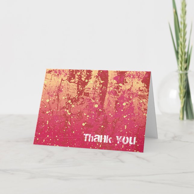 Vielen Dank Grunge Urban Sunrise Card Dankeskarte (Vorderseite)