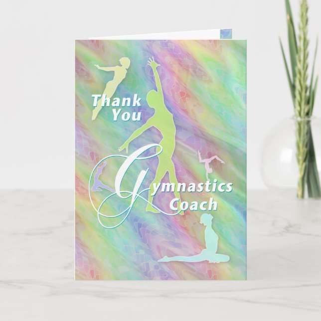 Vielen Dank Gymnastik Coach Dankeskarte (Vorderseite)