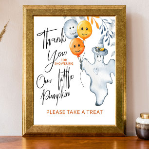 Vielen Dank Halloween Baby Shower Fevor Poster