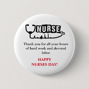 Vielen Dank & Happy Nurses Day Button