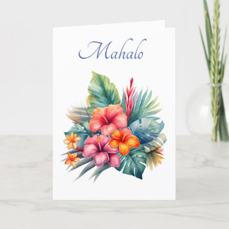 Vielen Dank Hawaiian Card (Mahalo bedeutet danke) Dankeskarte