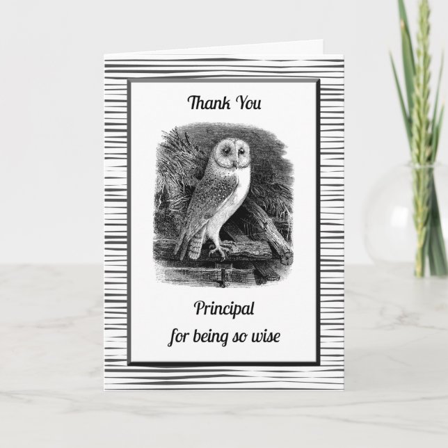 Vielen Dank, Herr Principal, dass Sie so klug sind Dankeskarte (Vorderseite)