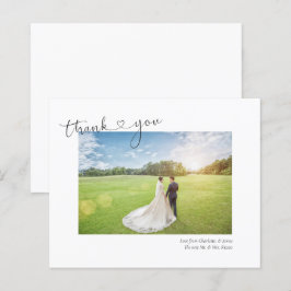 Vielen Dank Herz Foto Personalisiert Wedding Card