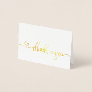 Vielen Dank Hinweis Cards Gold Foil Folienkarte