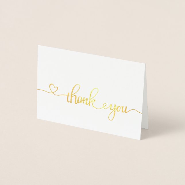 Vielen Dank Hinweis Cards Gold Foil Folienkarte (Vorderseite)
