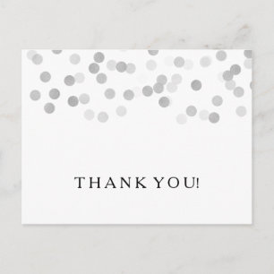 Vielen Dank Hinweis Imitate Silver Foil Glitzer Li Postkarte