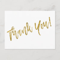 Vielen Dank Hinweis mit Imitats Gold Foil