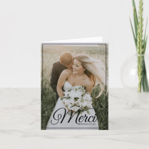 Vielen Dank Hochzeit Blanko Karte mit zwei Fotos