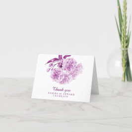 Vielen Dank Hochzeit lila Frühjahrsblume Foto-Kart Dankeskarte