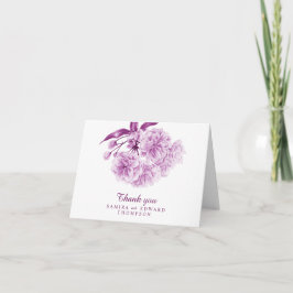 Vielen Dank Hochzeit lila Frühjahrsblume Foto-Kart Dankeskarte