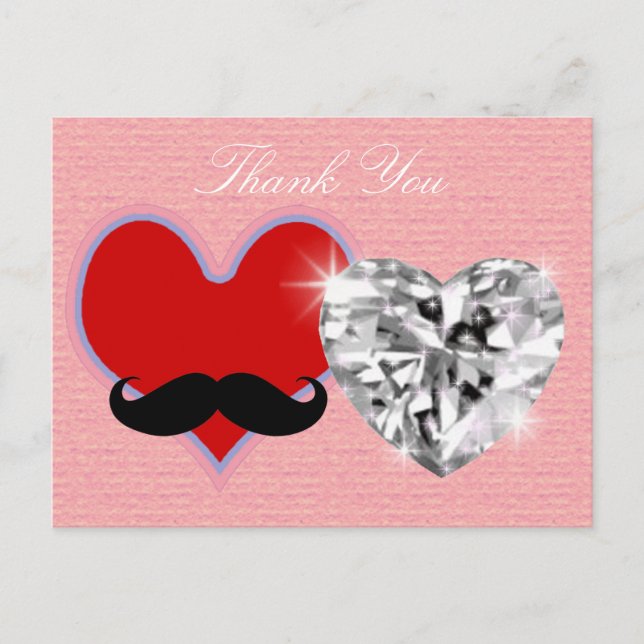 Vielen Dank - Hochzeit Postkarte (Vorderseite)