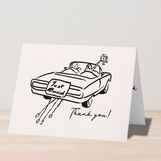 Vielen Dank Hochzeitskarte sketchy gerade verheira Dankeskarte (Von Creator hochgeladen)