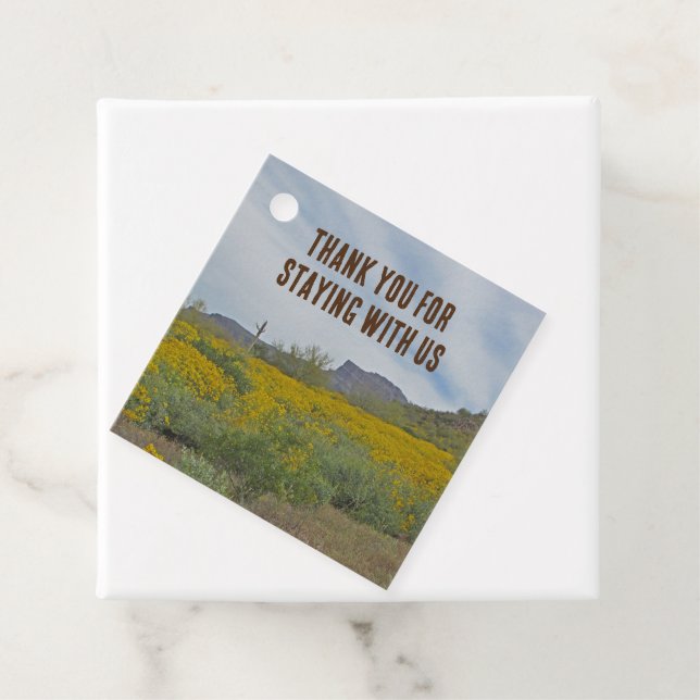 Vielen Dank House Guest Rustic Southwest Cabin Geschenkanhänger (Beispiel)
