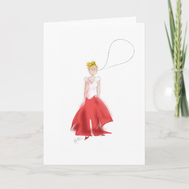 Vielen Dank. Ich bin sprachlos Dankeskarte (Vorderseite)