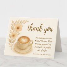 Vielen Dank Ihr Card Coffee Themed Brautparty