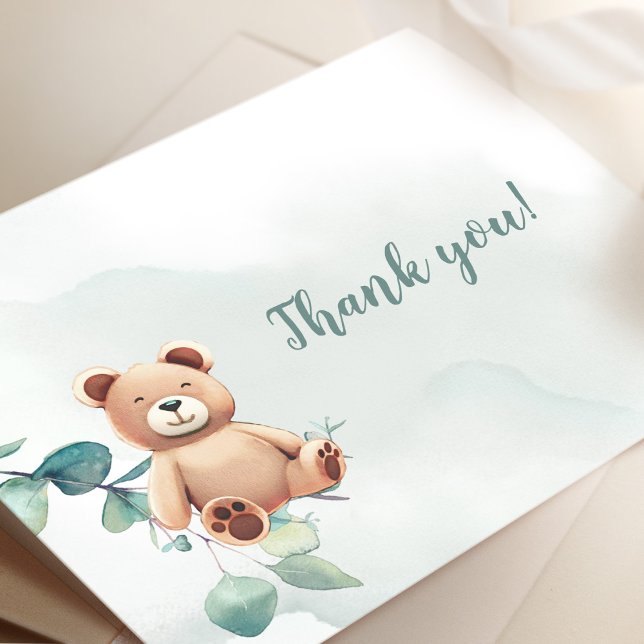 Vielen Dank Ihr Einschließungskarte Baby Bear Dankeskarte (Von Creator hochgeladen)